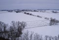 Snowy morning in Amish Farmland