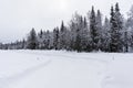 Snowy motor road