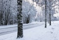 Snowy motor road