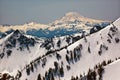 Snowy Mount Saint Adams and Ridge Lines