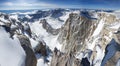 Snowy Mount Whitney Summit Panorama