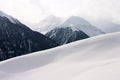 Snowy mountain landscape Royalty Free Stock Photo