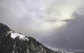 Snowy mountain landscape