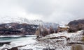 Snowy mountain landscape Royalty Free Stock Photo