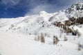 Snowy mountain landscape Royalty Free Stock Photo