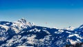 Snowy mountain landscape in the bavarian alps by Bad Hindelang -