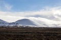 Snowy mountain landscape in Iceland