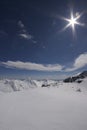 Snowy Mountain Landscape in Switzerland
