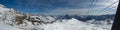 Snowy mountain panorama Royalty Free Stock Photo