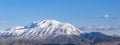 Snowy mountain panoramic view. Royalty Free Stock Photo