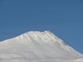 Snowy mountain peak