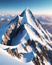 snowy mountain peak. nature and winter concept