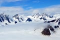 Snowy Mountain Peaks in the Clouds, Kluane National Park, Yukon 02 Royalty Free Stock Photo