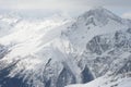 Snowy Mountain Peaks, Large High Altitude Mountains With Blue Sky Background, New Zealand Landscape, Close Up Mountains, Snow Royalty Free Stock Photo