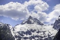 Snowy mountain range in Austria: Loferer Steinberge