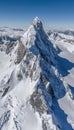 Snowy mountain range wilderness nature landscape wallpaper in alaska s breathtaking scenery Royalty Free Stock Photo