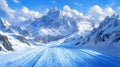 Snowy Mountain Range Winter Landscape Royalty Free Stock Photo