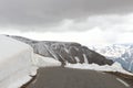 Snowy mountain ranges in Maritime Alps, France Royalty Free Stock Photo