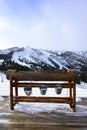 Snowy Mountain Scenery, White Winter Landscape Royalty Free Stock Photo