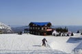 Snowy mountain slopes make it possible to ride even in spring