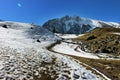 Snowy mountain at Sonmarg, Kashmir in India. Royalty Free Stock Photo