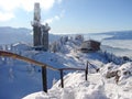 Snowy mountain top