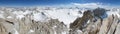 Snowy Mountain Top Panorama Royalty Free Stock Photo