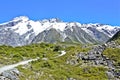 Snowy mountain view during a hike