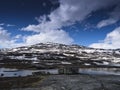 Snowy mountainous landscape