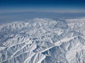 Snowy mountains aerial view Royalty Free Stock Photo