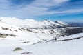 Snowy mountains with blue sky Royalty Free Stock Photo