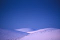 Snowy mountains and blue sky, symmetric photo, edit space. Fatra, Slovakia Royalty Free Stock Photo