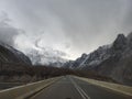 beauitufl landscape of mountains in winter season, gilgit baltistan, Pakistan Royalty Free Stock Photo