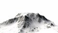 Snowy Mountains - Mountain Peak - isolated on white Background