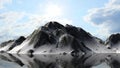 Snowy Mountains - Mountain Peak sisolated on white Background Royalty Free Stock Photo