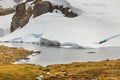 Snowy mountains in Norway