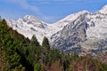 Snowy mountains in the Pyrenees Royalty Free Stock Photo
