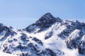 Snowy mountains in ski resort St. Jakob, Defereggen Valley, Austria Royalty Free Stock Photo