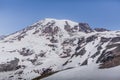 Snowy mountains under the plain blue sky Royalty Free Stock Photo