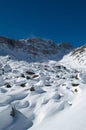 Snowy mountainside in winter Royalty Free Stock Photo