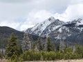 Breathtaking snowy mountain view at national park Royalty Free Stock Photo