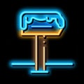 snowy nameplate neon glow icon illustration