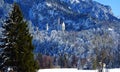 Snowy Neuschwanstein Castle, Bavaria, Germany