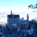 Snowy Neuschwanstein Castle during Winter