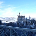 Snowy Neuschwanstein Castle during Winter