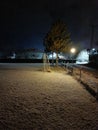Snowy Night in Kastamonu Turkey Royalty Free Stock Photo