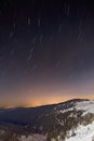 A snowy night and track, skiing, cheapest skiing place in UludaÃÅ¸, Turkey