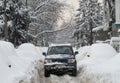 Snowy off road vehicle