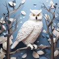 Eye-catching Snowy Owl Paper Craft With Polygon Design