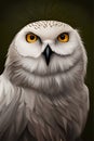 Snowy owl portrait - Generative AI Royalty Free Stock Photo